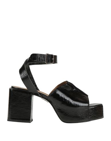 Moma Woman Sandals Black Size 10 Leather