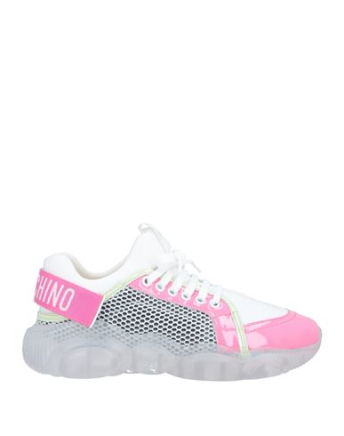 Moschino Woman Sneakers Pink Size 8 Leather, Textile Fibers