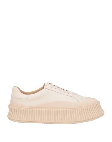 Jil Sander Woman Sneakers Cream Size 10 Soft Leather In Pink