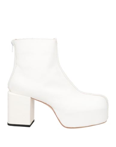 Moma Woman Ankle Boots White Size 10 Leather