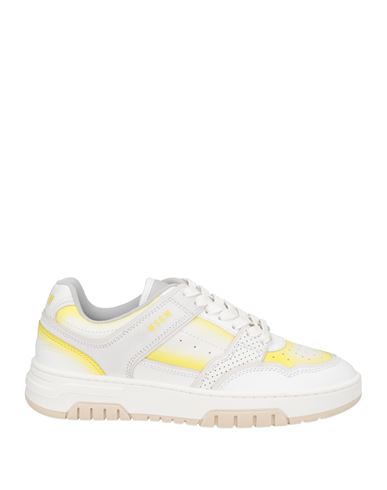 Msgm Woman Sneakers Yellow Size 10 Leather