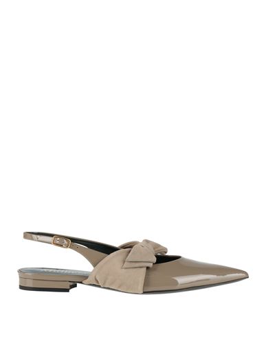 Mulberry Woman Ballet Flats Grey Size 8 Leather In Grey