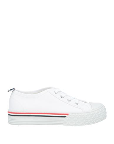 Shop Thom Browne Woman Sneakers White Size 6 Textile Fibers