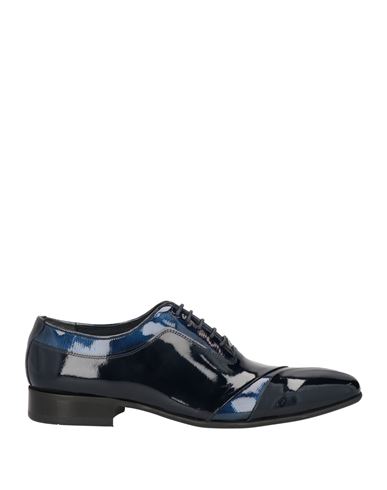 Luigi Convertini Man Lace-up Shoes Midnight Blue Size 7 Leather