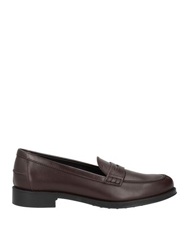 Tod's Leather Loafers In Dark Brown