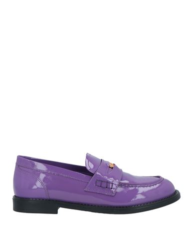 Shop J.a.p. Jose Antonio Pereira J. A.p. Jose Antonio Pereira Woman Loafers Purple Size 8 Leather