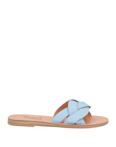 ANCIENT GREEK SANDALS ANCIENT GREEK SANDALS WOMAN SANDALS LIGHT BLUE SIZE 7 TEXTILE FIBERS 