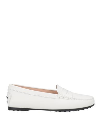Tod's Woman Loafers White Size 8 Leather