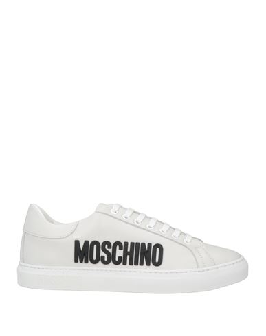 Moschino Man Sneakers White Size 12 Calfskin