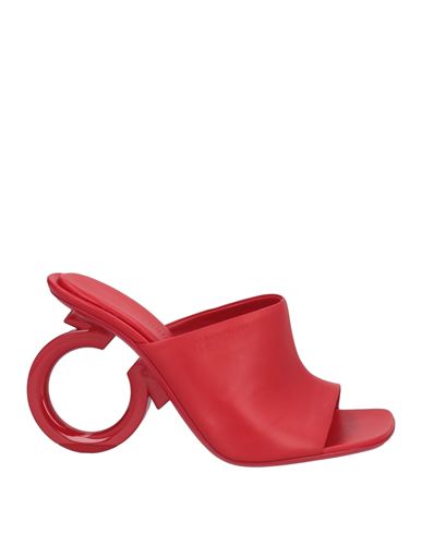 Ferragamo Woman Sandals Red Size 7.5 Lambskin