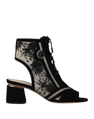 Shop Nicholas Kirkwood Woman Sandals Black Size 8 Textile Fibers, Leather
