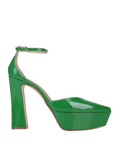 Roberto Festa Woman Sandals Green Size 9.5 Leather