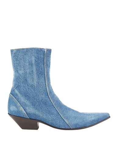 Acne Studios Woman Ankle Boots Blue Size 6 Textile Fibers In Blue