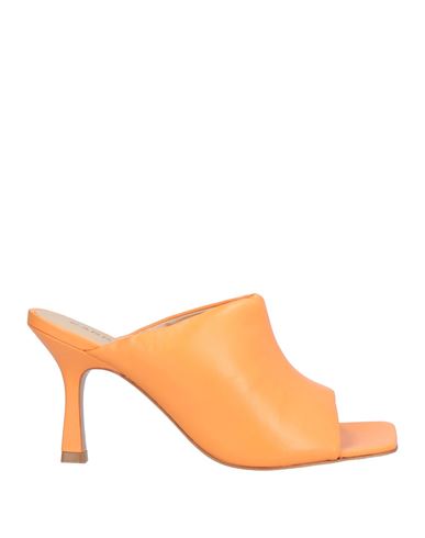 Carrano Woman Sandals Mandarin Size 7 Leather In Orange