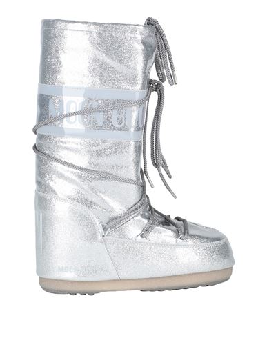 Moon Boot Mb Icon Glitter Woman Boot Silver Size 8-9.5 Plastic