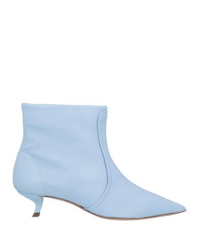 Alchimia Napoli Woman Ankle Boots Sky Blue Size 9 Leather