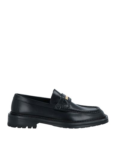 Moschino Man Loafers Black Size 12 Leather