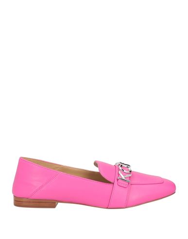 Michael Michael Kors Woman Loafers Fuchsia Size 9.5 Goat Skin In Pink