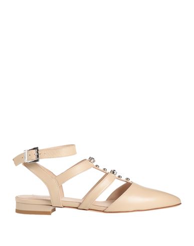 Nero Giardini Woman Ballet Flats Cream Size 10 Leather In Beige