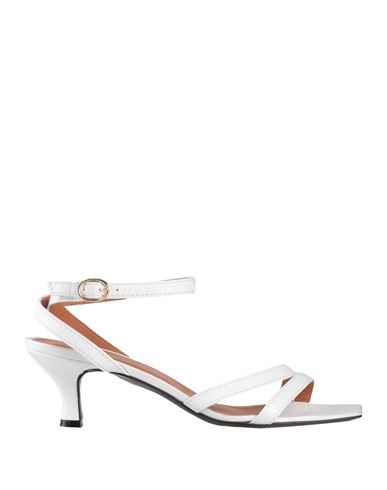 Via Roma 15 Woman Sandals White Size 7.5 Leather