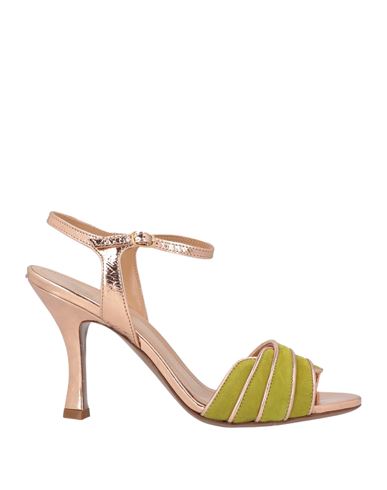 Lac Milano Woman Sandals Acid Green Size 8 Leather