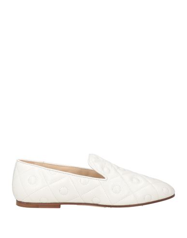 TOD'S TOD'S WOMAN LOAFERS WHITE SIZE 7.5 LEATHER 