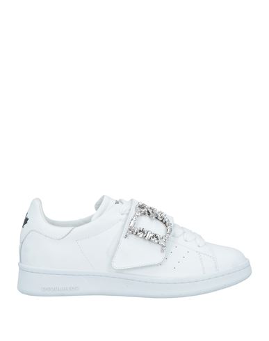 Dsquared2 Woman Sneakers White Size 10 Leather
