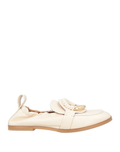 See By Chloé Woman Loafers Cream Size 6 Leather In White