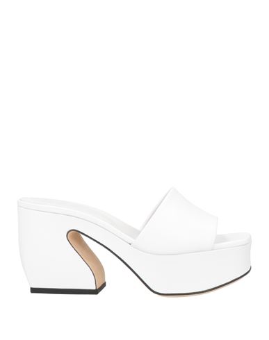 Si Rossi By Sergio Rossi Woman Sandals White Size 5.5 Leather In White