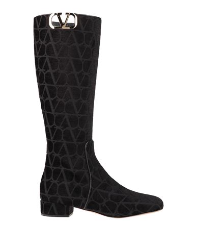 Valentino Garavani Woman Boot Black Size 10 Textile Fibers