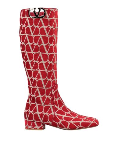 Valentino Garavani Woman Boot Red Size 10 Textile Fibers