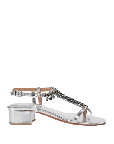 Hadel Woman Sandals Silver Size 11 Leather
