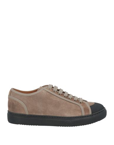 Shop Doucal's Man Sneakers Khaki Size 9 Leather, Textile Fibers