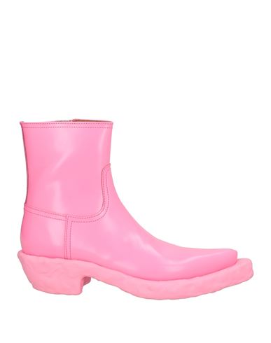 Camper Lab Woman Ankle Boots Fuchsia Size 11 Leather In Pink