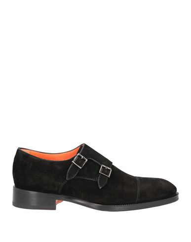 Santoni Man Loafers Black Size 12 Leather