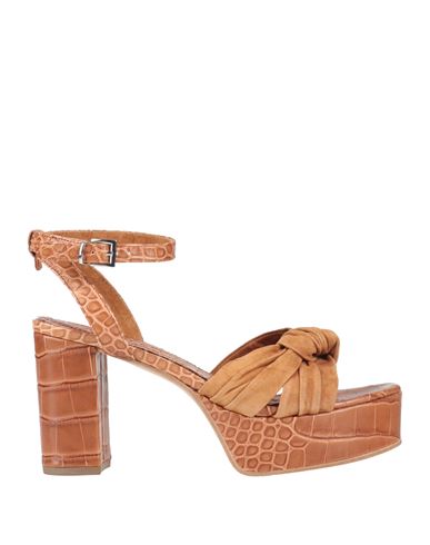 Kennel & Schmenger Woman Sandals Camel Size 8 Leather In Brown