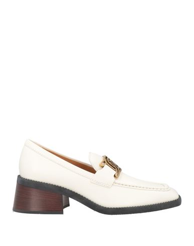 Tod's Woman Loafers White Size 8 Leather In White