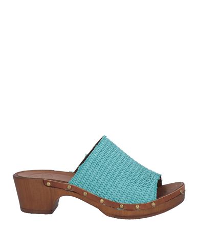 I Daf Woman Mules & Clogs Turquoise Size 6 Straw In Blue