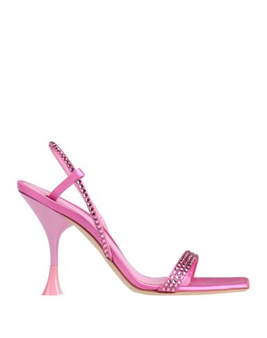 3juin Woman Sandals Fuchsia Size 9 Textile Fibers In Pink