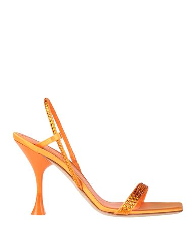 3juin Woman Sandals Mandarin Size 8 Textile Fibers In Mandarin