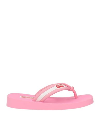 Kenzo Woman Thong Sandal Pink Size 11 Textile Fibers