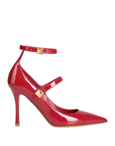 Valentino Garavani Woman Pumps Red Size 10 Leather