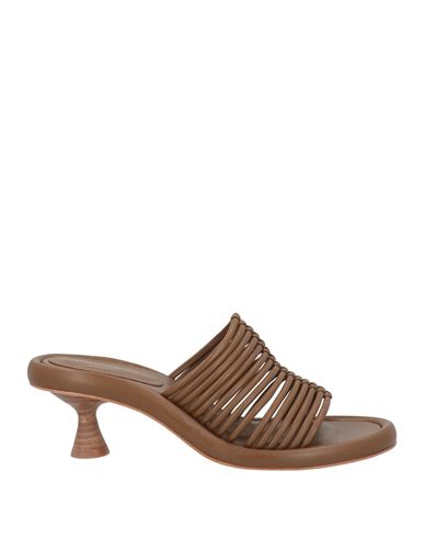 Paloma Barceló Woman Sandals Brown Size 6 Leather