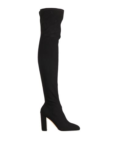 Valentino Garavani Woman Boot Black Size 9.5 Textile Fibers