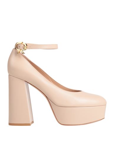 Gianvito Rossi Woman Pumps Blush Size 10 Leather In Pink
