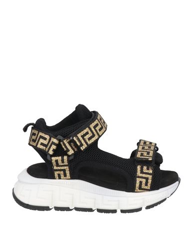 Versace Young Toddler Girl Sandals Black Size 10c Textile Fibers In Black