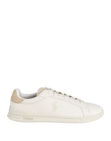 Polo Ralph Lauren Man Sneakers Cream Size 13 Leather In White