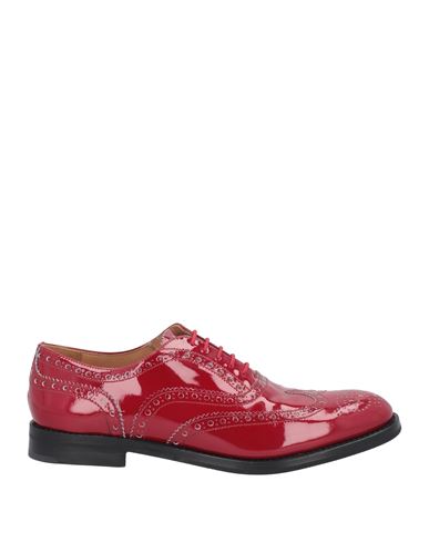 Church's Woman Lace-up Shoes Red Size 5.5 Leather