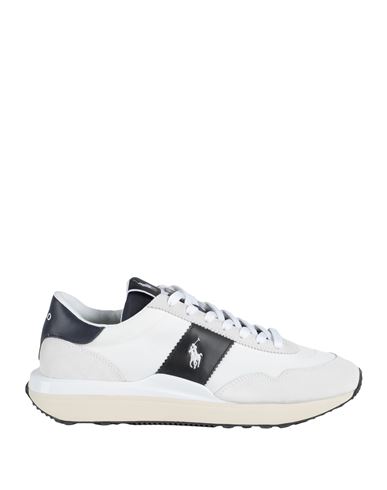 Polo Ralph Lauren Man Sneakers White Size 9 Leather, Textile Fibers