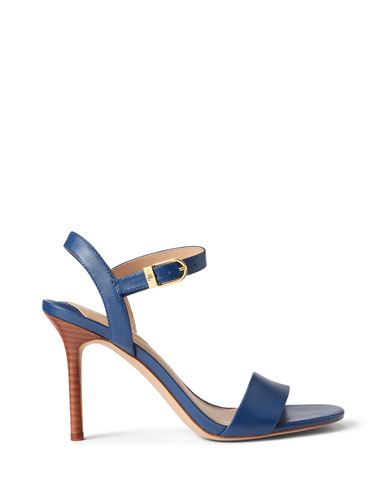 Lauren Ralph Lauren Gwen Nappa Leather Sandal Woman Sandals Blue Size 9.5 Leather